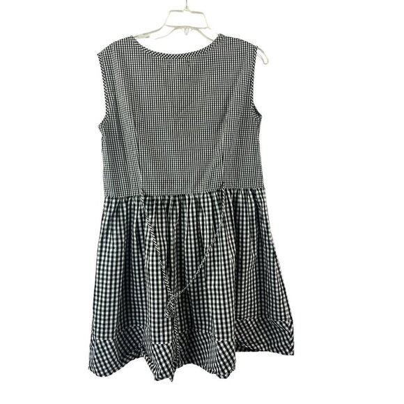 Madewell Women's Black & White Plaid Dress - Picture 2 of 6